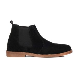 Black Suede Chelsea Boots Men's Casual Comfort Style