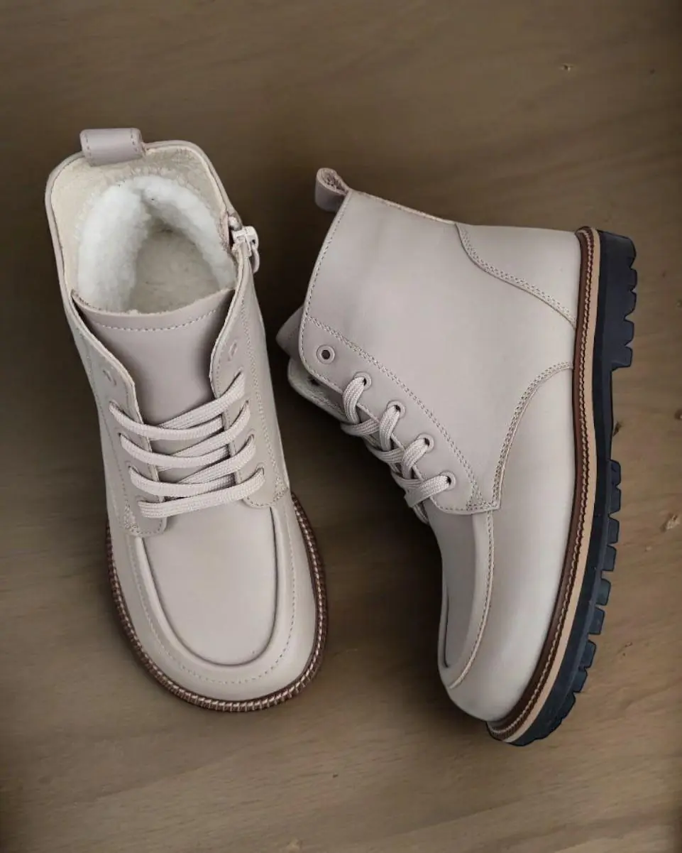 Women Suede Winter Boots Handmade Anatomical Ankle Boots